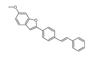 6-methoxy-2-[4-(2-phenylethenyl)phenyl]-1-benzofuran结构式