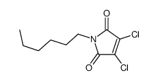 3,4-dichloro-1-hexylpyrrole-2,5-dione Structure