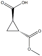 反式-2-(甲氧羰基)环丙烷-1-羧酸结构式