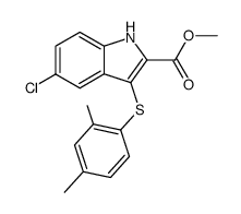 methyl 5-chloro-3-[(2,4-dimethylphenyl)thio]-1H-indole-2-carboxylate结构式