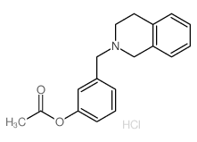 Phenol,3-[(3,4-dihydro-2(1H)-isoquinolinyl)methyl]-, 1-acetate, hydrochloride (1:1) Structure