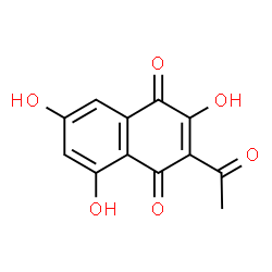 3-Acetyl-2,5,7-trihydroxynaphthalene-1,4-dione structure