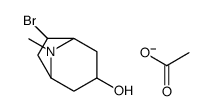 6-Bromo-8-methyl-8-azabicyclo[3.2.1]octan-3-ol acetate结构式