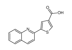 5-quinolin-2-yl-thiophene-3-carboxylic acid结构式