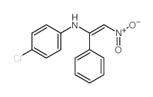 4-chloro-N-[(E)-2-nitro-1-phenyl-ethenyl]aniline Structure