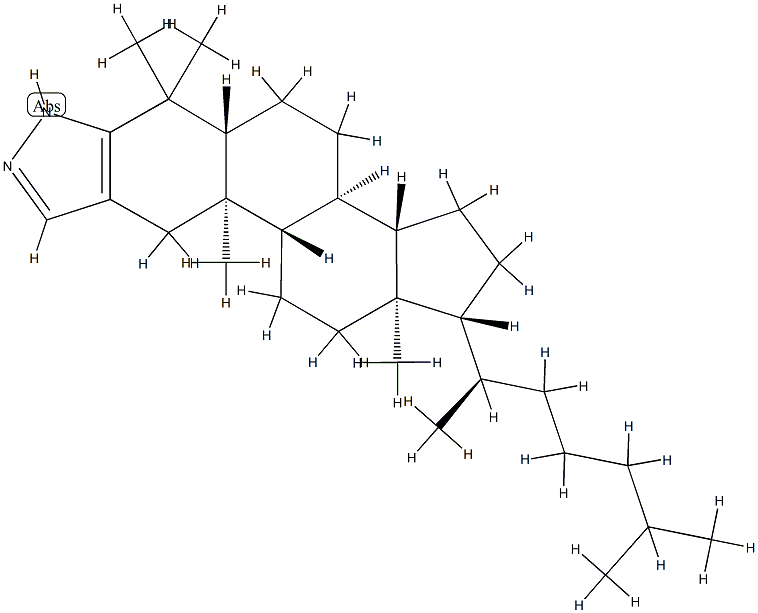 4,4-Dimethyl-2'H-5α-cholest-2-eno[3,2-c]pyrazole结构式