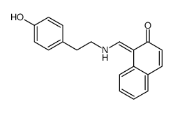 1-[[2-(4-hydroxyphenyl)ethylamino]methylidene]naphthalen-2-one Structure