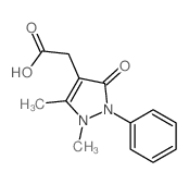 2-(1,5-dimethyl-3-oxo-2-phenyl-pyrazol-4-yl)acetic acid picture