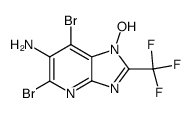 5,7-Dibromo-6-amino-1-hydroxy-2-(trifluoromethyl)-1H-imidazo(4,5-b)pyridine结构式