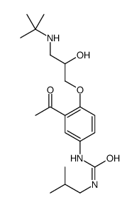 1-[3-acetyl-4-[3-(tert-butylamino)-2-hydroxypropoxy]phenyl]-3-(2-methylpropyl)urea Structure