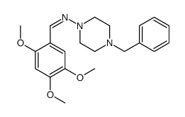 N-(4-benzylpiperazin-1-yl)-1-(2,4,5-trimethoxyphenyl)methanimine结构式