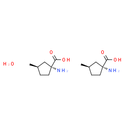 Cyclopentanecarboxylic acid, 1-amino-3-methyl-, hydrate (2:1), (1R-trans)- (9CI) structure