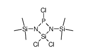 2,4,4-Trichloro-1,3-bis-trimethylsilanyl-[1,3,2,4]diazaphosphasiletidine结构式