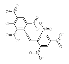 2-chloro-1,3,5-trinitro-4-[2-(2,4,6-trinitrophenyl)ethenyl]benzene structure