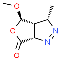 6H-Furo[3,4-c]pyrazol-6-one,3,3a,4,6a-tetrahydro-4-methoxy-3-methyl-,(3R,3aS,4S,6aR)-rel-(9CI)结构式