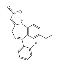 7-ethyl-5-(2-fluoro-phenyl)-2-nitromethylene-2,3-dihydro-1H-benzo[e][1,4]diazepine Structure