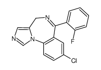 8-chloro-6-(2-fluorophenyl)-4H-imidazo[1,5-a][1,4]benzodiazepine结构式