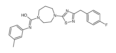 4-[3-[(4-fluorophenyl)methyl]-1,2,4-thiadiazol-5-yl]-N-(3-methylphenyl)-1,4-diazepane-1-carboxamide Structure