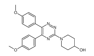 1-[5,6-bis(4-methoxyphenyl)-1,2,4-triazin-3-yl]piperidin-4-ol Structure