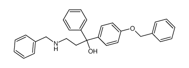 N-benzyl-3-hydroxy-3-(4-benzyloxyphenyl)-3-phenyl-propylamine Structure