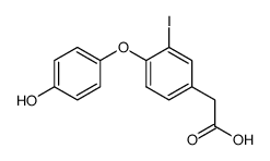 4-(4-hydroxyphenoxy)-3-iodo-Benzeneacetic acid structure