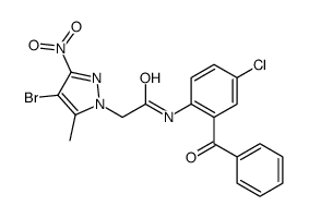 N-(2-benzoyl-4-chlorophenyl)-2-(4-bromo-5-methyl-3-nitropyrazol-1-yl)acetamide Structure