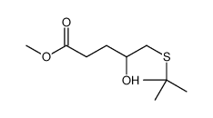 methyl 5-tert-butylsulfanyl-4-hydroxypentanoate结构式