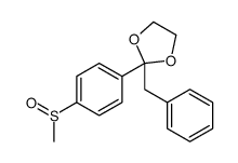 2-benzyl-2-(4-methylsulfinylphenyl)-1,3-dioxolane结构式