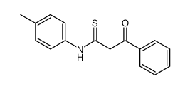 3-oxo-3-phenyl-N-(p-tolyl)propanethioamide结构式
