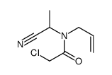 2-chloro-N-(1-cyanoethyl)-N-prop-2-enylacetamide结构式