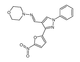 morpholin-4-yl-[3-(5-nitro-furan-2-yl)-1-phenyl-1H-pyrazol-4-ylmethylene]-amine结构式