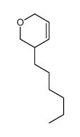 3-hexyl-3,6-dihydro-2H-pyran Structure