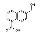 6-(hydroxymethyl)naphthalene-1-carboxylic acid结构式