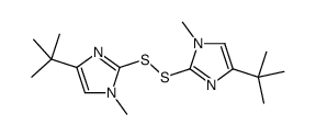 4-tert-butyl-2-[(4-tert-butyl-1-methylimidazol-2-yl)disulfanyl]-1-methylimidazole结构式