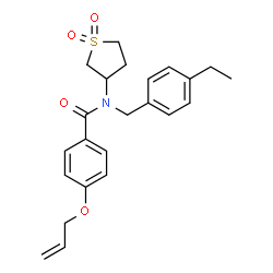 4-(allyloxy)-N-(1,1-dioxidotetrahydro-3-thienyl)-N-(4-ethylbenzyl)benzamide结构式