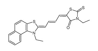 3-ethyl-5-[4-(1-ethyl-1H-naphtho[1,2-d]thiazol-2-ylidene)-but-2-enylidene]-2-thioxo-thiazolidin-4-one结构式