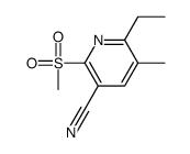 3-Pyridinecarbonitrile,6-ethyl-5-methyl-2-(methylsulfonyl)-(9CI) Structure