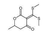 3-[bis(methylsulfanyl)methylidene]-6-methyloxane-2,4-dione结构式