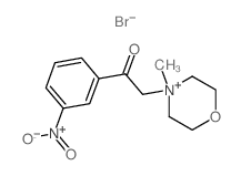 2-(4-methyl-1-oxa-4-azoniacyclohex-4-yl)-1-(3-nitrophenyl)ethanone structure