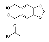 acetic acid,[6-(chloromethyl)-1,3-benzodioxol-5-yl]methanol Structure