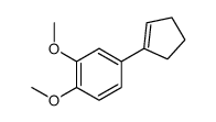 4-(cyclopenten-1-yl)-1,2-dimethoxybenzene结构式