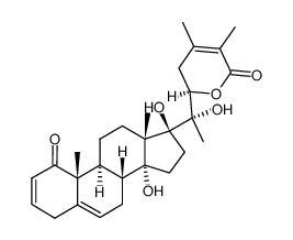 (17S,22R)-14,17,20,22-Tetrahydroxy-1-oxoergosta-2,5,24-trien-26-oic acid δ-lactone Structure