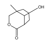 9-hydroxy-5-methyl-3-oxabicyclo[3.3.1]nonan-2-one结构式