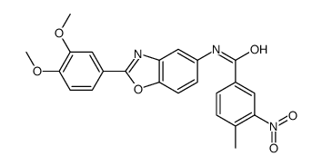 N-[2-(3,4-dimethoxyphenyl)-1,3-benzoxazol-5-yl]-4-methyl-3-nitrobenzamide结构式