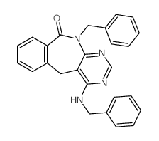 5-benzyl-1-(benzylamino)-11H-pyrimido[4,5-c][2]benzazepin-6-one结构式