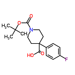 Boc-4-(4-氟苯基)-哌啶-4-羧酸图片
