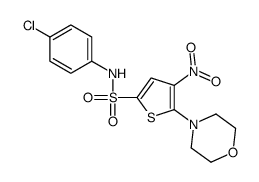 N-(4-chlorophenyl)-5-morpholin-4-yl-4-nitrothiophene-2-sulfonamide结构式