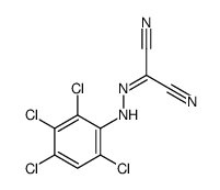 2-[(2,3,4,6-tetrachlorophenyl)hydrazinylidene]propanedinitrile结构式