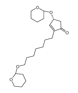 (4R)-4-(tetrahydropyran-2-yloxy)-2-[7-(tetrahydropyran-2-yloxy)heptyl]cyclopent-2-enone Structure