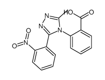 2-[3-methyl-5-(2-nitrophenyl)-1,2,4-triazol-4-yl]benzoic acid结构式